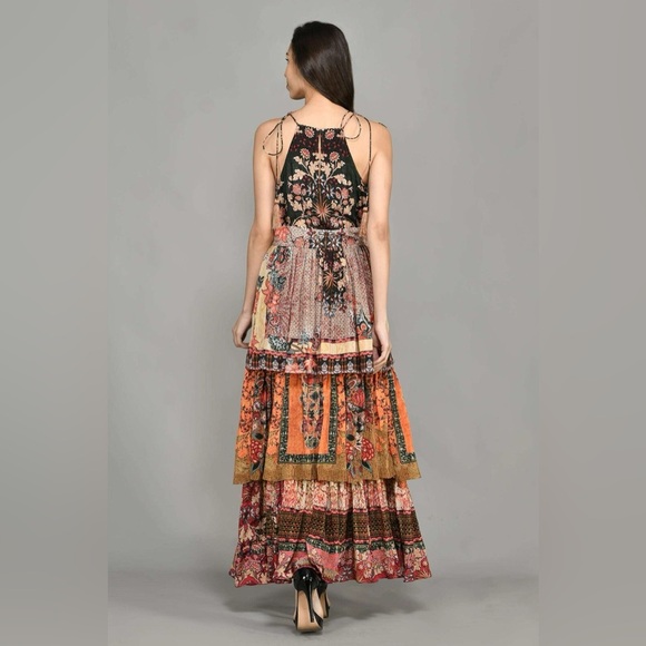 Anthropologie Bhanuni by Jyoti Tiered Halter Maxi Dress - Picture 4 of 11